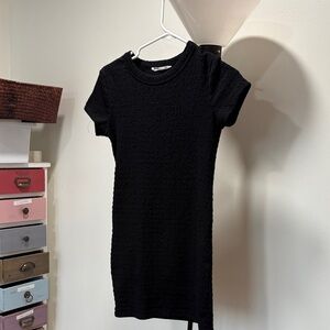 Elodie Textured Black Mini Dress